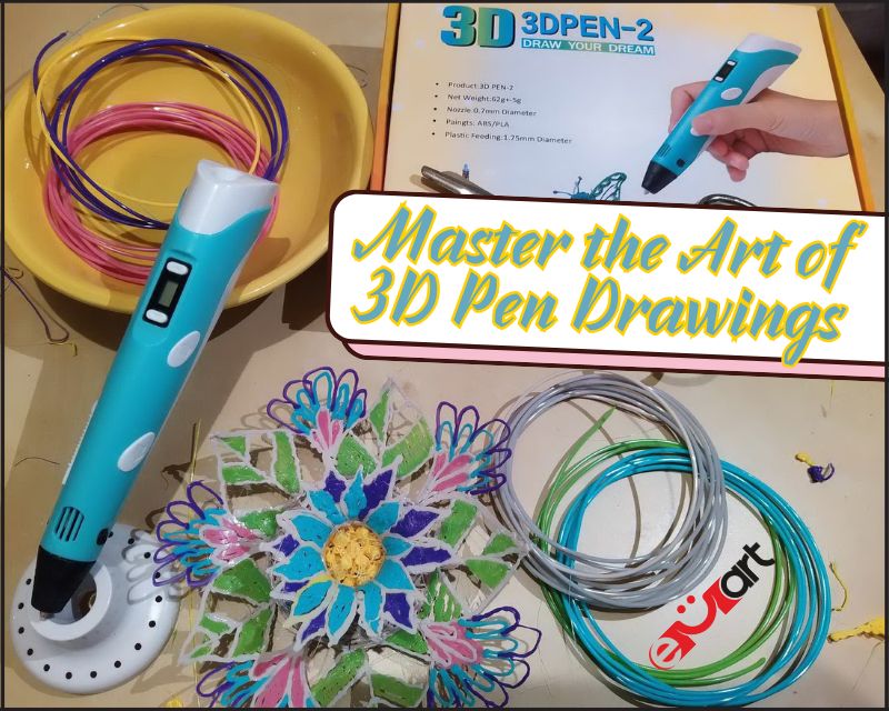 Master the Art of 3D Pen Drawings - A Step-by-Step Guide for 2D and 3D Shaped Figurines and Sculptures