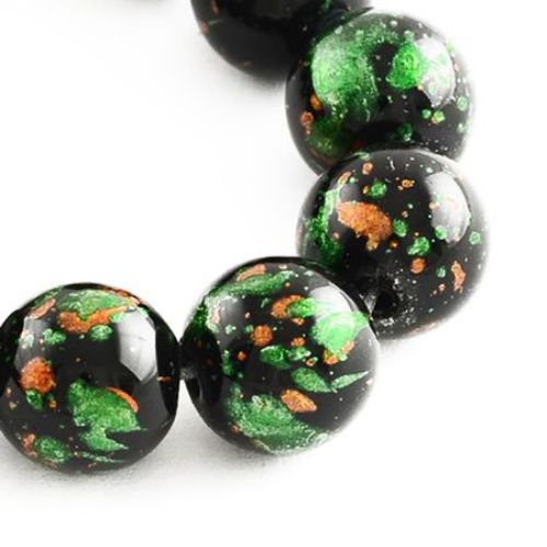 Painted glass round beads strands for jewelry making and DIY home decor ideas 8 mm hole 1 mm  ~ 104 pieces