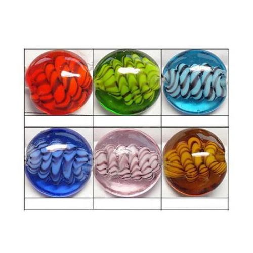 Murano glass beads 20 x 20 x 8 mm