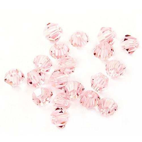 Crystal  beads, 4mm, size hole 1mm, Swarovski imitation, pink rainbow -24 pcs