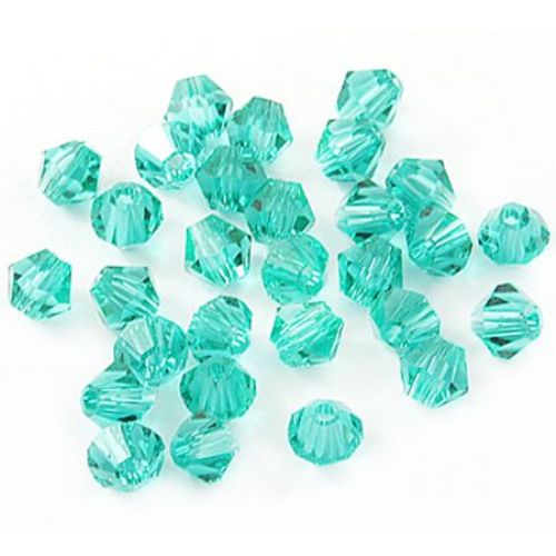 Perle de cristal 6 mm gaură imitație 1,3 mm imitație Swarovski verde arc -12 bucăți
