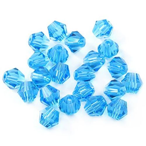 Crystal  beads, 8mm, size hole 1.3mm, Swarovski imitation, blue rainbow -12 pcs