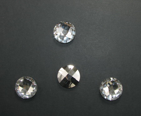 Faceted round crystal charm 25X10 mm hole 1.5 mm