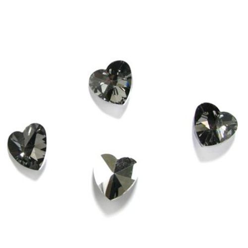 Pandantiv inimă  cristal 28X28X13 mm gaură 1,5 mm