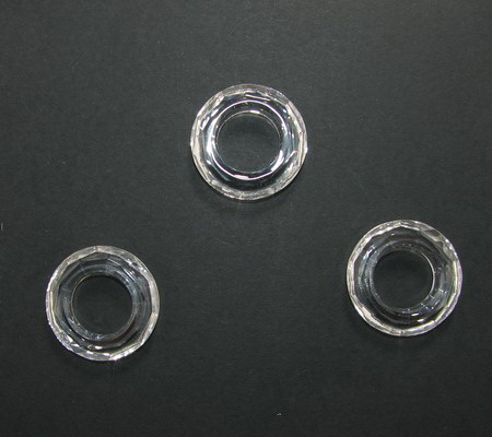 Glass Crystal Transparent Pendant in the Shape of a Washer, 30x7 mm, Hole: 16 mm