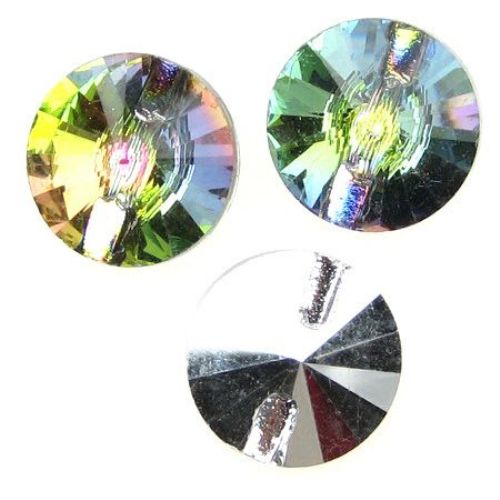 Pandantiv cerc de cristal 14x5 mm gaură 1,5 mm -5 bucăți