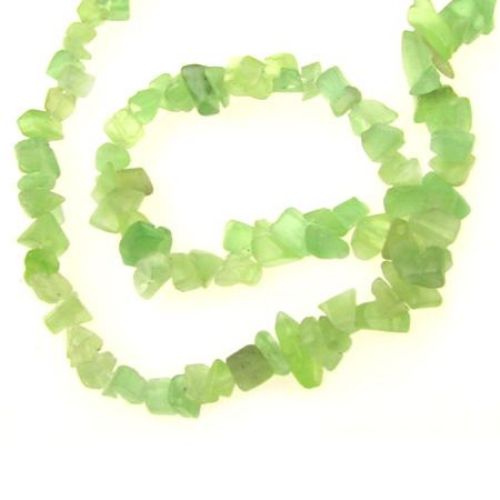 Наниз стъкло чипс 5-7 мм ~90 см КОТЕШКО ОКО зелен