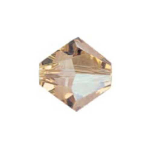 Мънисто Чешки кристал 5.7x6 мм цвят дупка 1 мм цвят златна сянка -12 броя