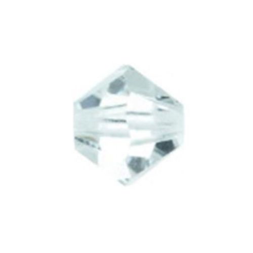 Мънисто Чешки кристал 5.7x6 мм цвят дупка 1 мм цвят прозрачно -12 броя