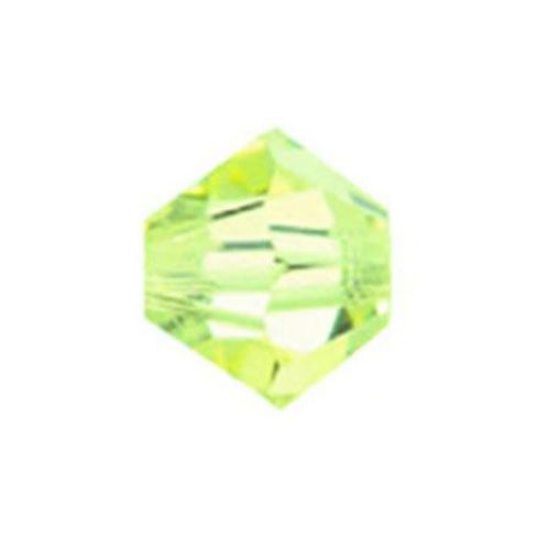 Bead Czech crystal 5.7x6 mm color hole 1 mm color light yellow -12 pieces