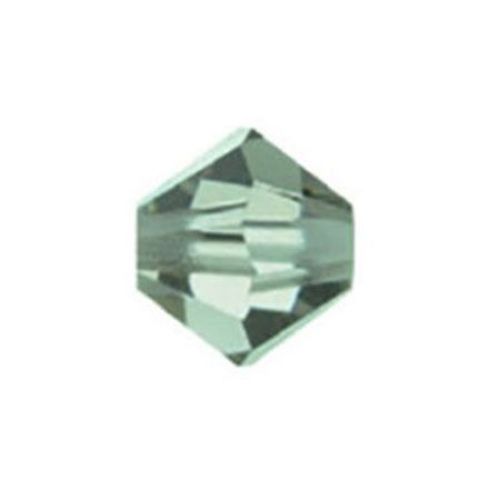 Мънисто Чешки кристал 5.7x6 мм цвят дупка 1 мм цвят черен диамант -12 броя