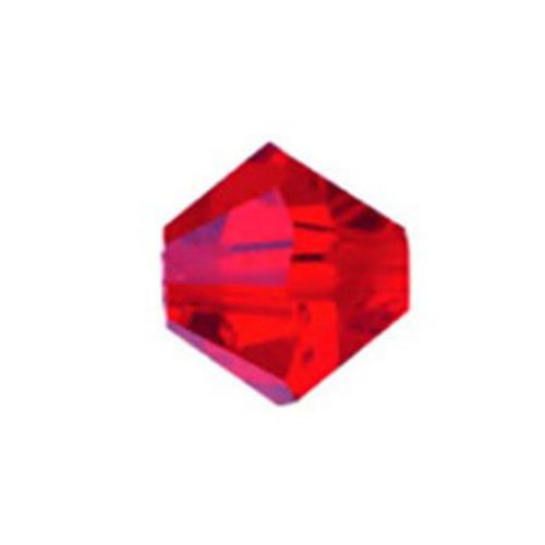 Mărgele cristal ceh 5,7x6 mm orificiu de culoare 1 mm culoare roșu -12 bucăți
