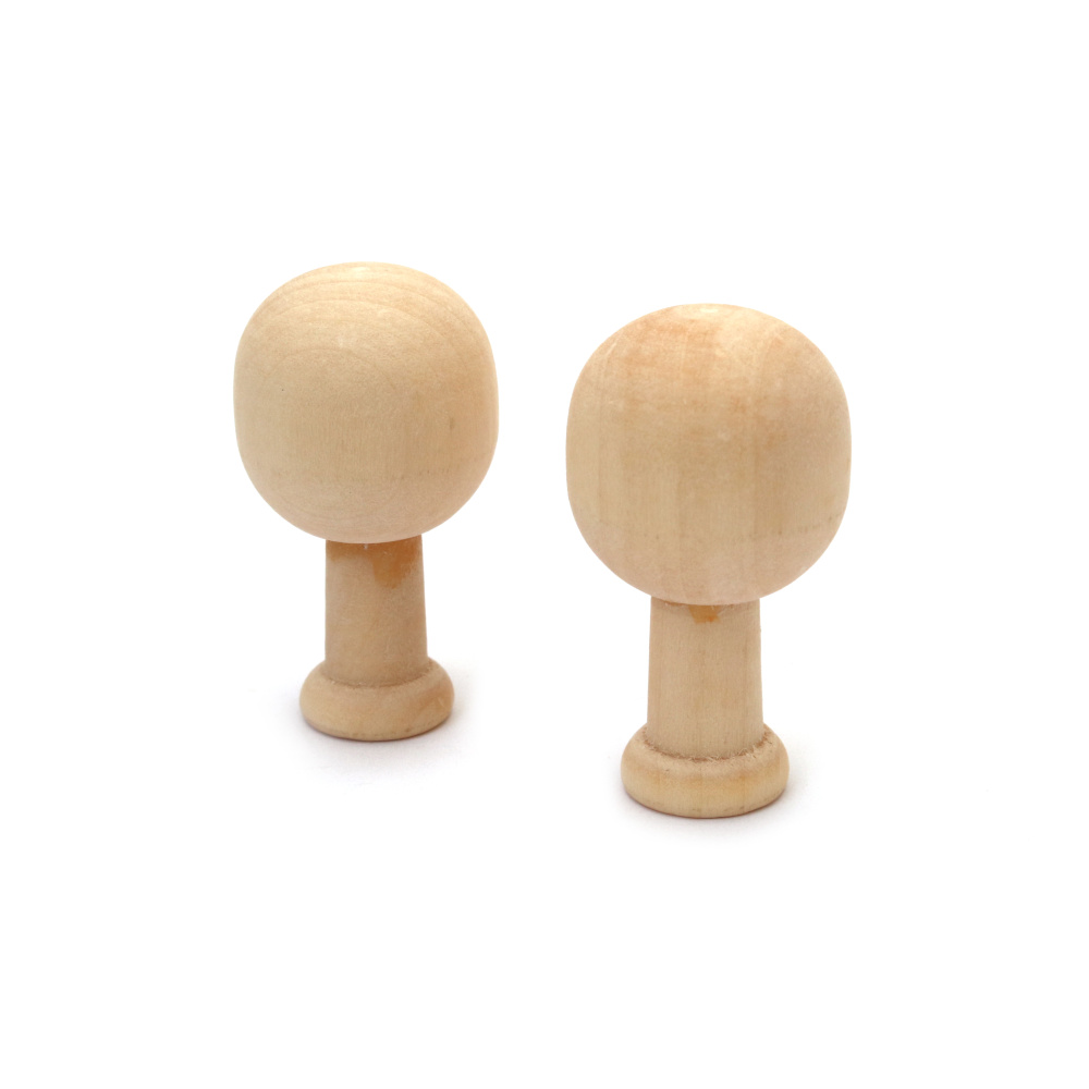 Mini figurină de copac din lemn 25x44 mm pentru decor - 2 bucăți