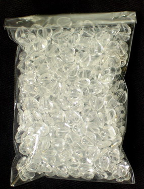 Margele cristal inima 8 mm transparent -50 grame