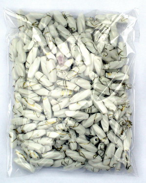 Mărgele fir de aur cilindru de 13mm alb -50 grame
