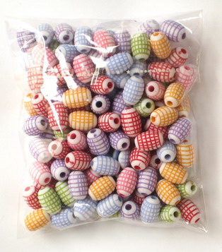 Bead, Faded Color, cylinder 12 mm MIX - 50 grams
