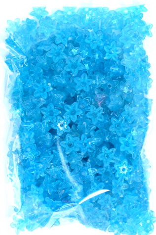 Мънисто кристал камбанка 9 мм синьо - 50 грама