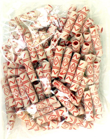 Craft Style Acrylic  Beads, Cylinder, Faded Color, Red 25 mm -50 grams