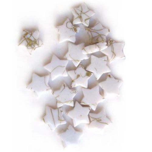 Margele  aur  fir  stea 14 mm alb -50 grame