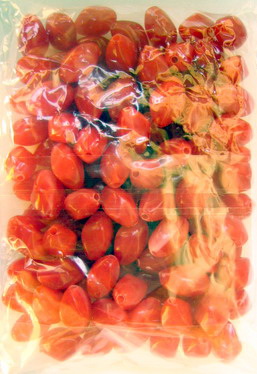 Acrylic beads stone pyramid 13x8mm red - 50g.