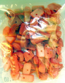 Margele sidef  roșu-perlă -50 de grame