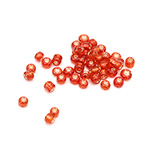 Perlă de sticlă de 2 mm fir argintiu roșu -50 grame