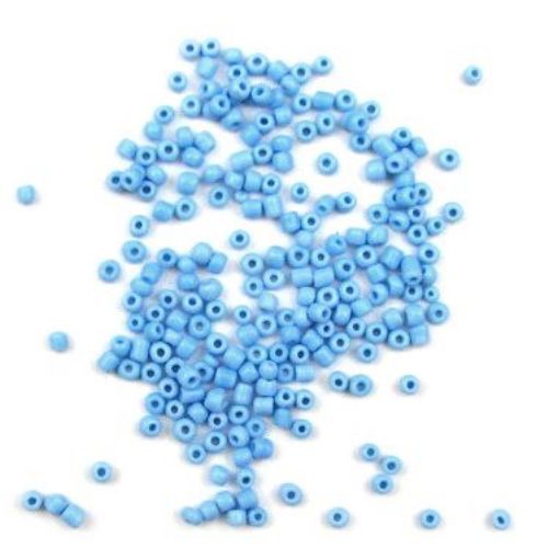 Glass beads 3 mm thick blue 1 -50 grams