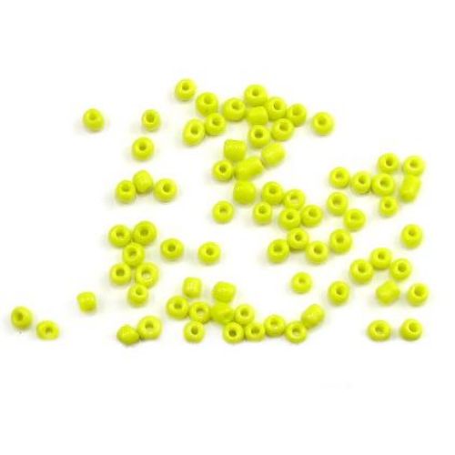 Glass beads 3 mm thick yellow 1 -50 grams