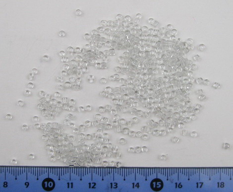 Crystal Clear Transparent Glass Seed Beads, 3 mm, 50 grams