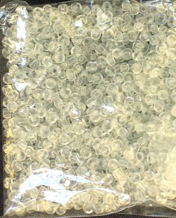 Glass beads 4 mm transparent -50 grams