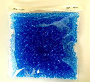 Margele de sticlă 3 mm albastru transparent 2 -50 grame