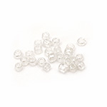 Glass beads 2 mm transparent pearl -50 grams