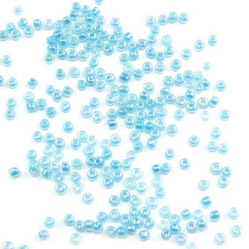 Glass beads 2 mm ceylon aqua -50 grams