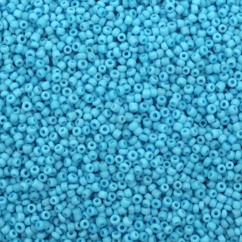 Margele de sticlă grosime 2 mm albastru 1 -50 grame