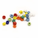 Colored Glass beads 4 mm solid color -50 grams