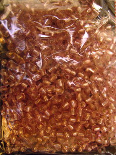 Γυάλινες χάντρες seed 4 mm ασημένιες βασή ροζ 1 -50 γραμμάρια
