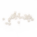 Glass beads 3 mm Ceylon white -50 grams
