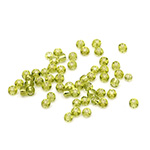 Beads glass 2 mm silver thread green 1 -50 grams