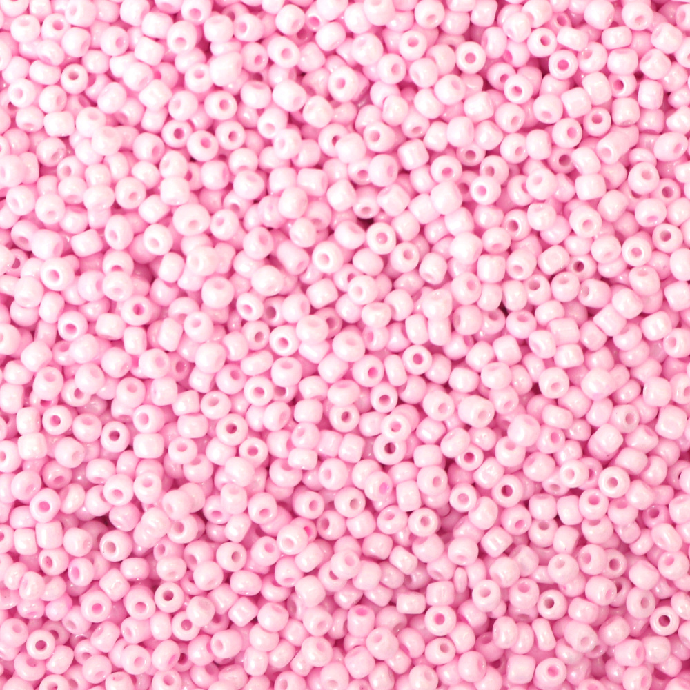 Margele de sticlă 3 mm arc transparent roz -50 grame