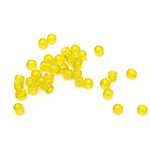 Glass beads 2 mm transparent yellow -50 grams