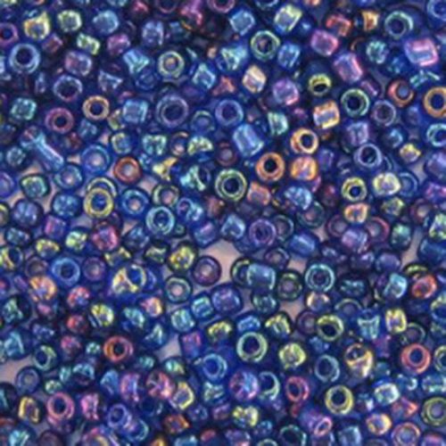Glass beads 2 mm iris blue -50 grams