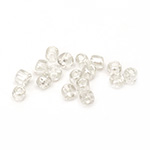 Glass beads 4 mm transparent pearl -50 grams