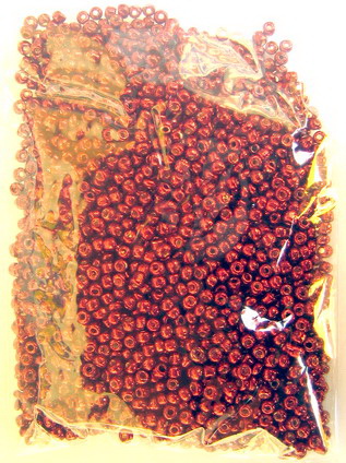 Γυάλινες χάντρες seed 3 mm βαμμένες κόκκινες -50 γραμμάρια