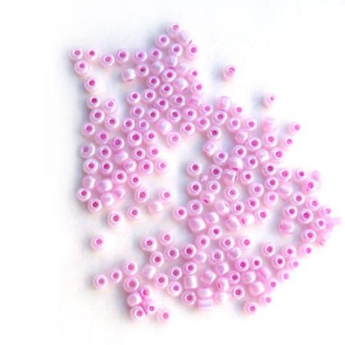 Glass beads 4 mm Ceylon purple -50 grams