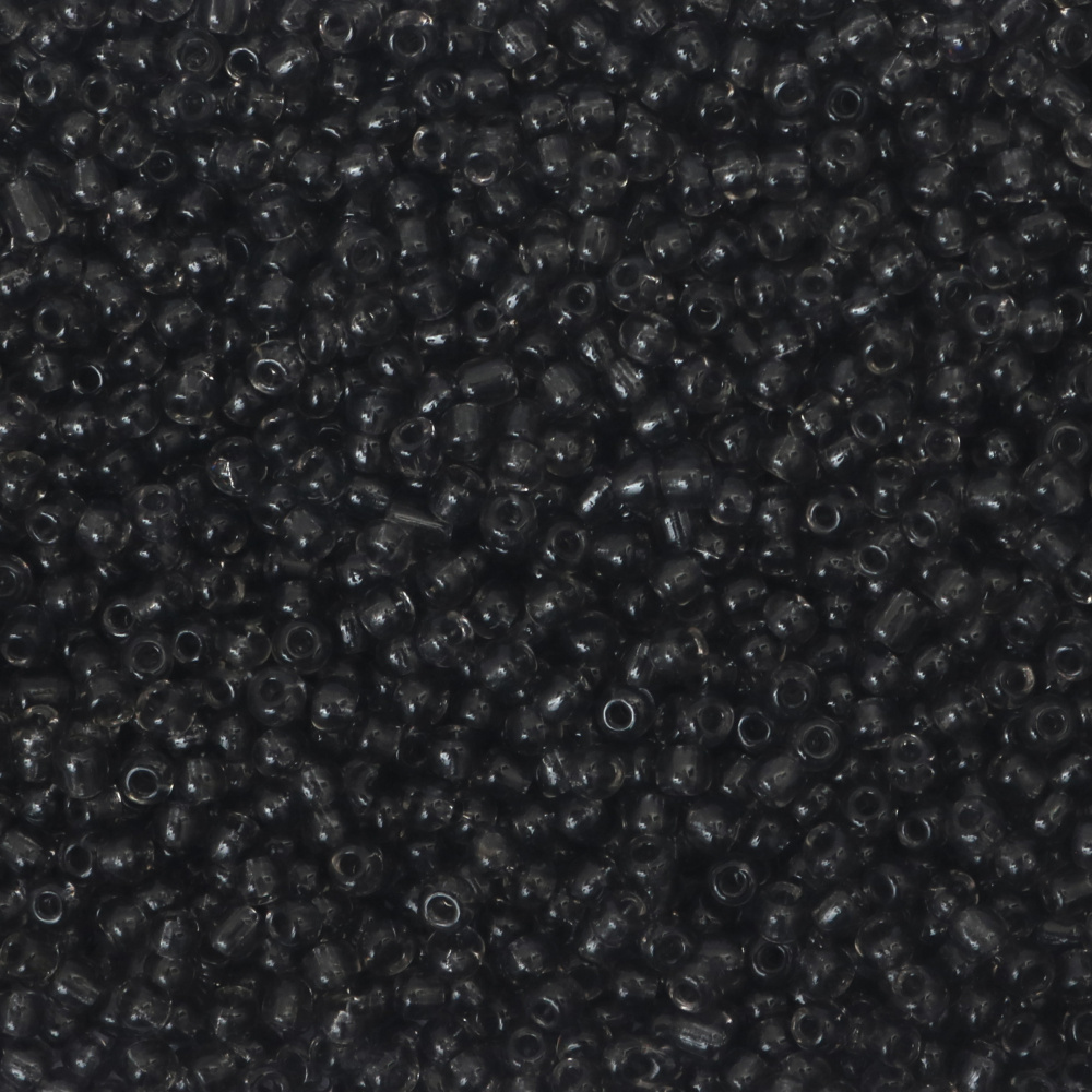 Мъниста стъклена 4 мм прозрачна лазур -50 грама