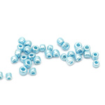 Margele de sticlă grosime 2 mm albastru perlat 1 -50 grame
