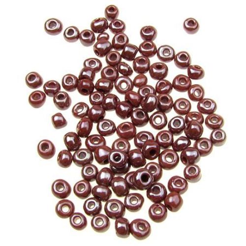Solid Glass Seed Beads with pearl Coating for Jewelry Making, Beading, Crafting, 4 mm, 50 grams