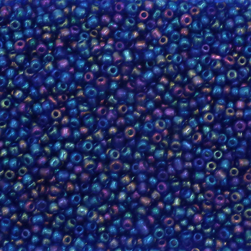 Transparent  Glass beads 4 mm  arc blue 2 -50 grams