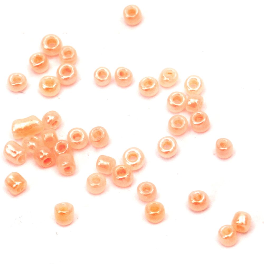 CEYLON Seed Beads, Tiny Glass Beads with a Shiny Coating, Banana Color, 2 mm, 50 grams