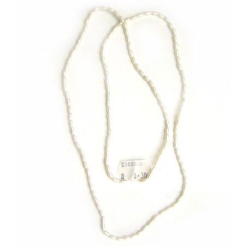 String Faux Pearl Beads 3x6 mm oblong white - min. Request 12pcs.